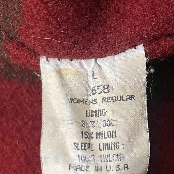 VTG LL Bean Jacket Mens Medium Brown Canvas Barn Work Chore Coat Plaid Lined USA - Picture 7 of 11